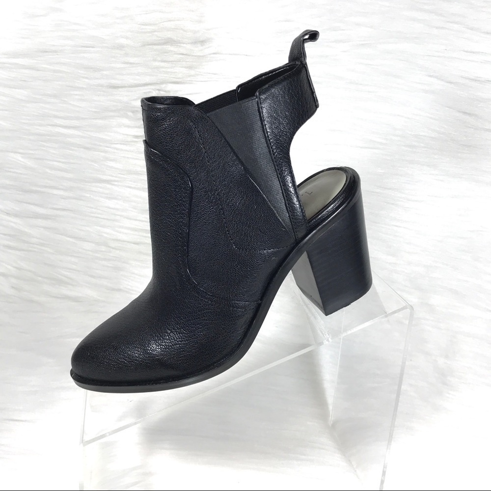1.STATE Booties‎ Open Back Black Leather Size 7 M